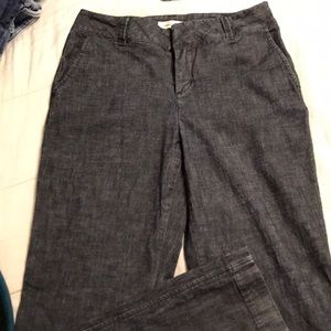 Denim wide leg trouser jeans